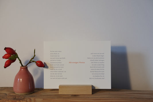 Mit wenigen Worten (brudertauglicher Text)