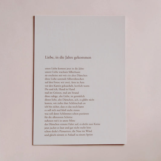 Liebe in die Jahre gekommen