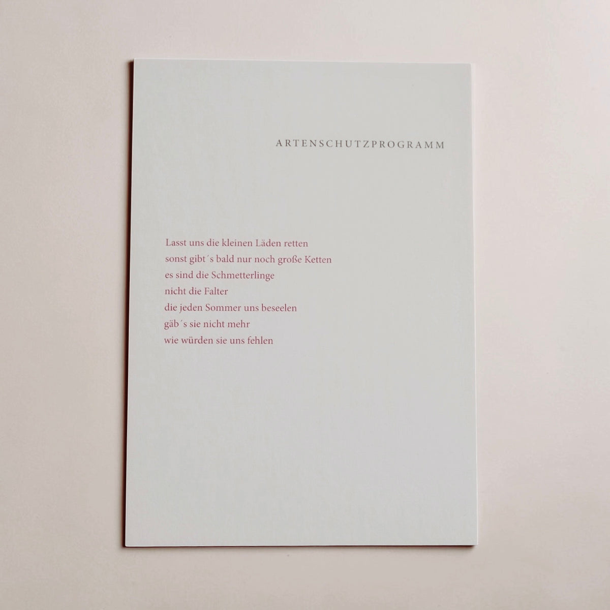 Artenschutzprogramm